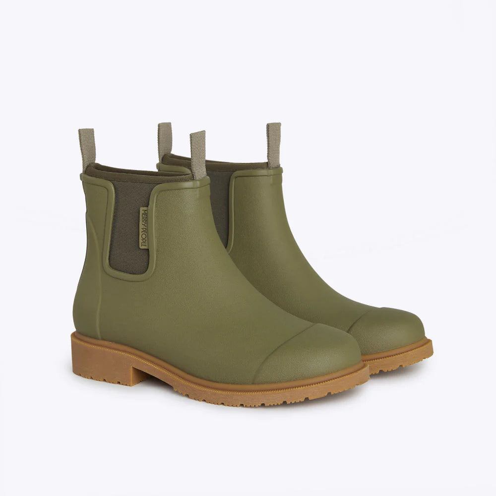 Mills Country Store Merry People Bobbi Khaki Green Ankle Wellington Boot