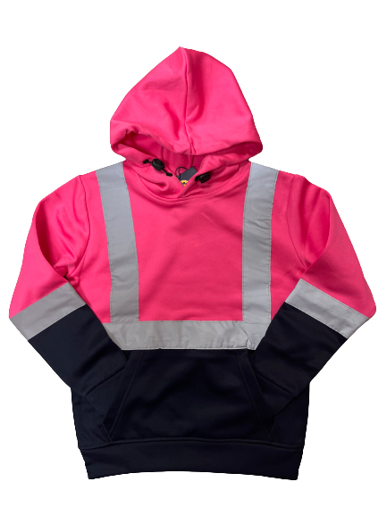 Kids Hi-Viz Hoodie in Pink