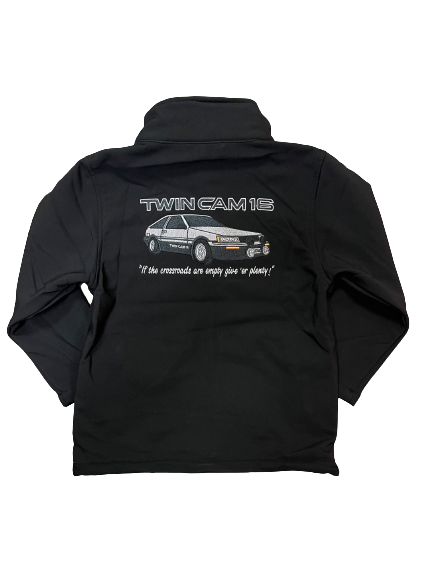 Kids Impact Black Softshell Jacket Twin Cam Car