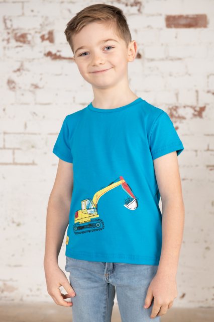 Lighthouse Boys Oliver T-Shirt - Blue Construction