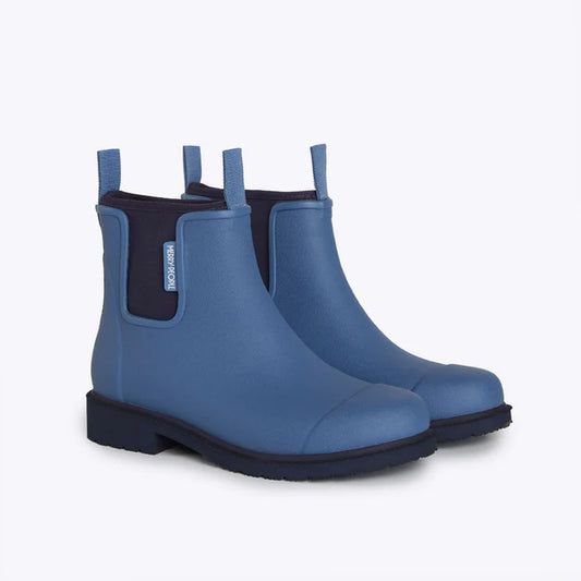 Merry People Bobbi Denim Blue Ankle Wellington Boot