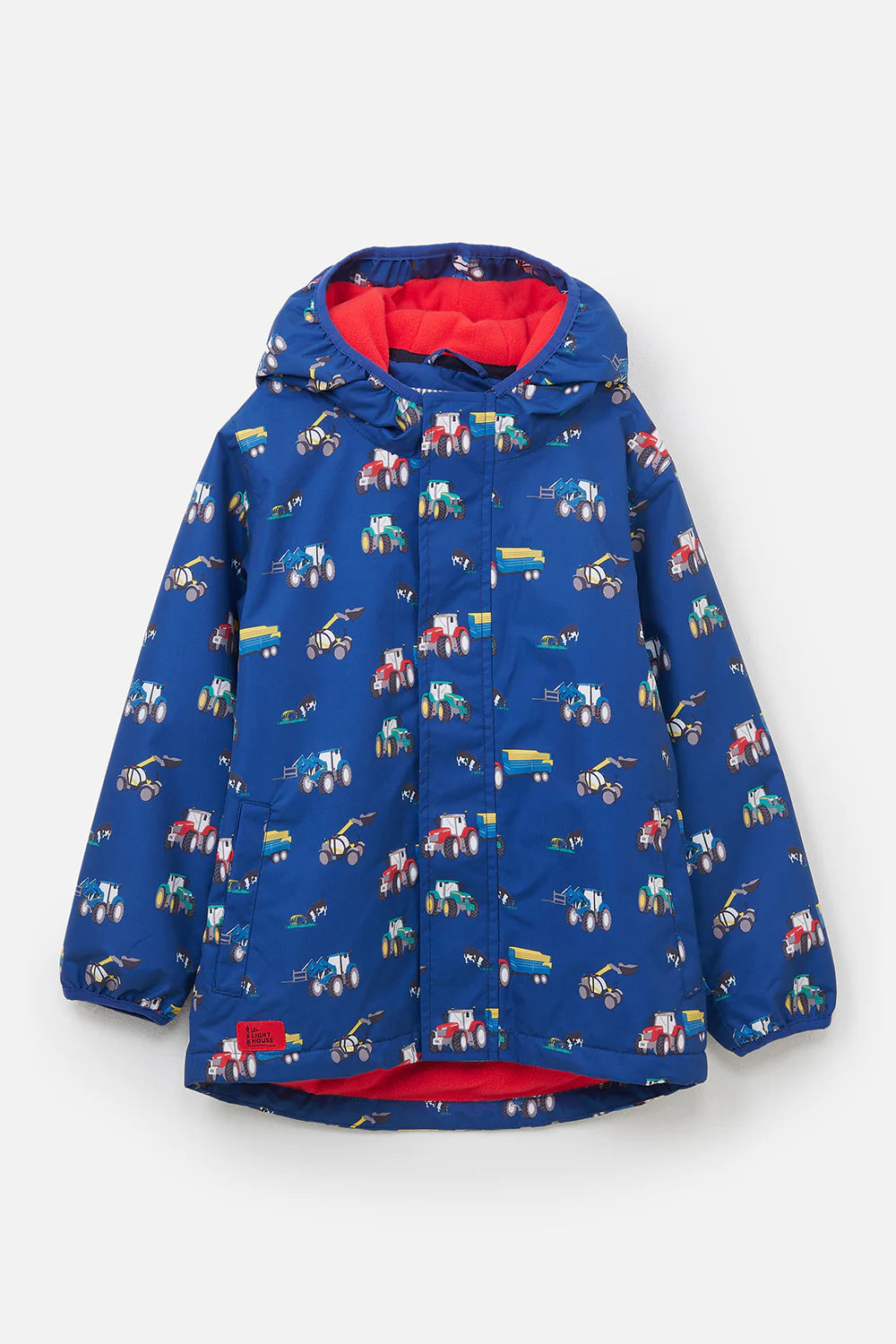 Lighthouse Finlay Coat - Navy Tractor Print