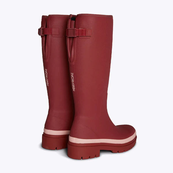 Merry People Fergie Tall Wellington Boot - Beetroot Red