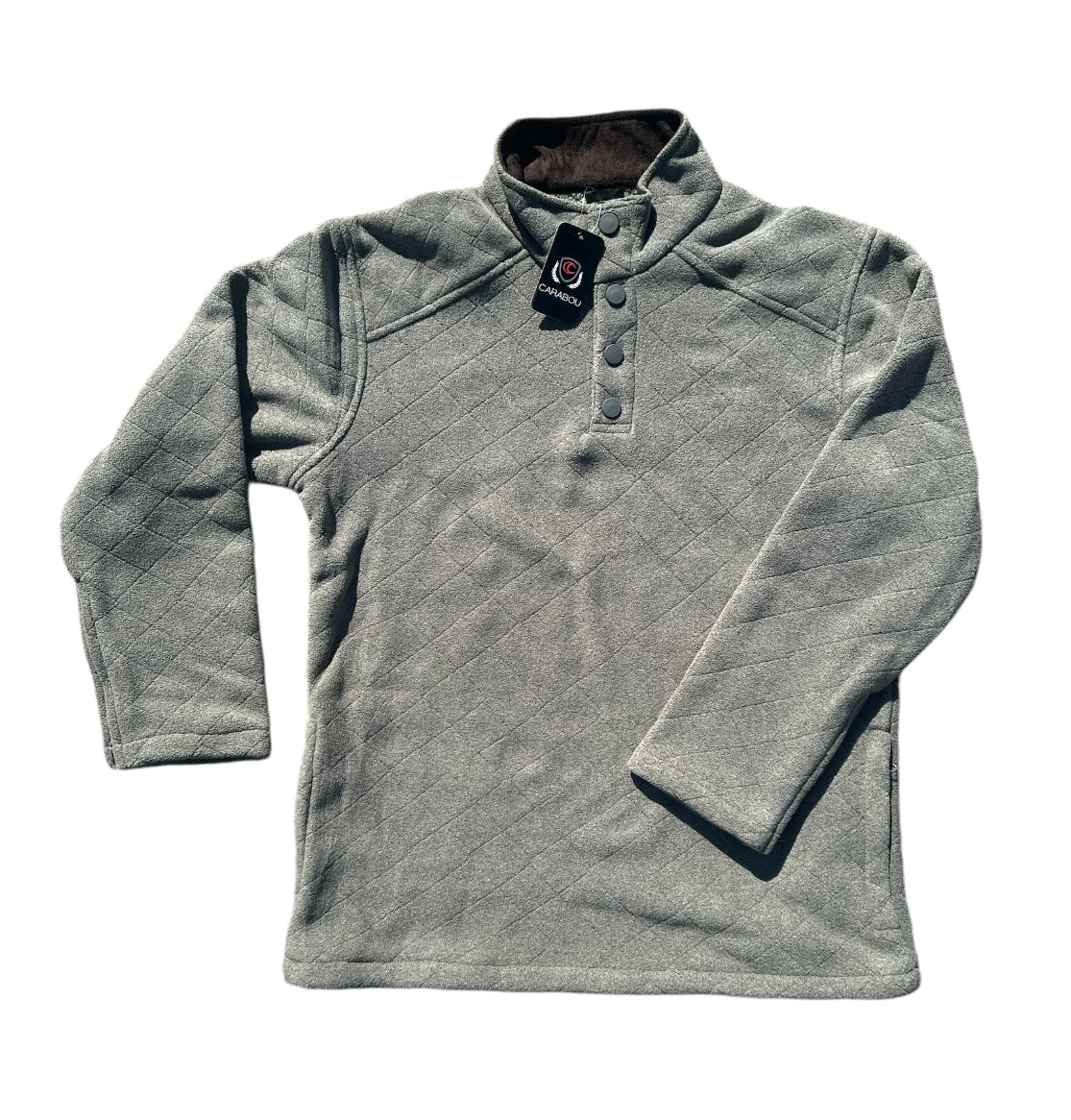 Carabou - Myrl 4 Polo Superior Bonded Fleece Jumper in Grey