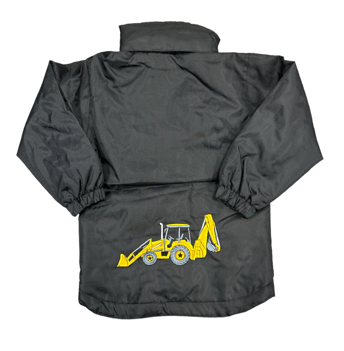 Kids Yellow Digger Showerproof Jacket in Black