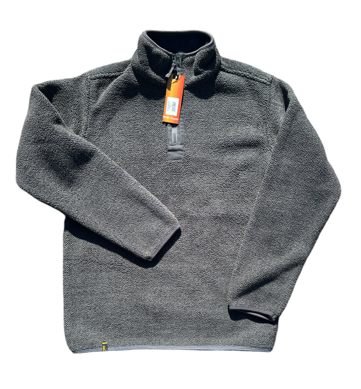 Raphael Valencino - Bergen Quarter Zip Bonded Fleece in Charcoal