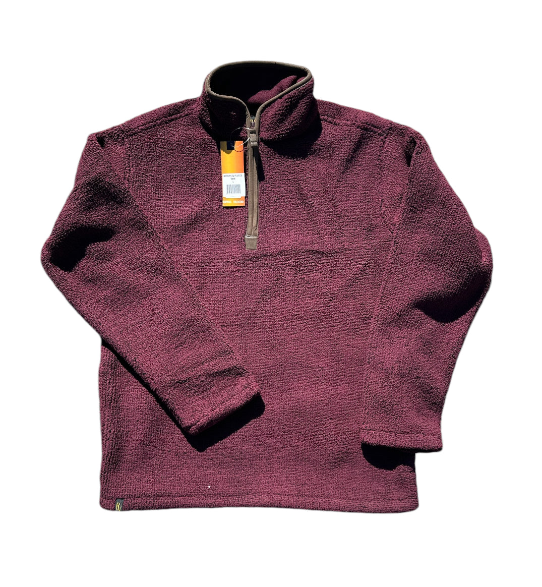 Raphael Valencino - Bergen Quarter Zip Bonded Fleece in Wine