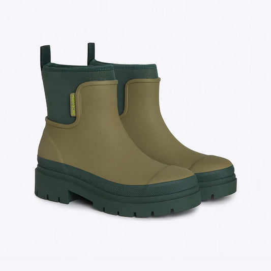 Merry People Tully Ankle Wellington Boot - Khaki Green