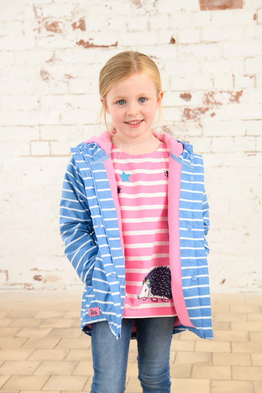 Lighthouse Girls Freya Coat - Denim Stripe