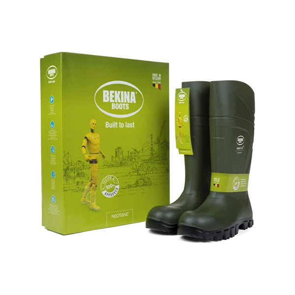 Bekina Safety Wellington - StepliteX - SolidGrip Steel Toe Cap & Midsole (S5) in Green