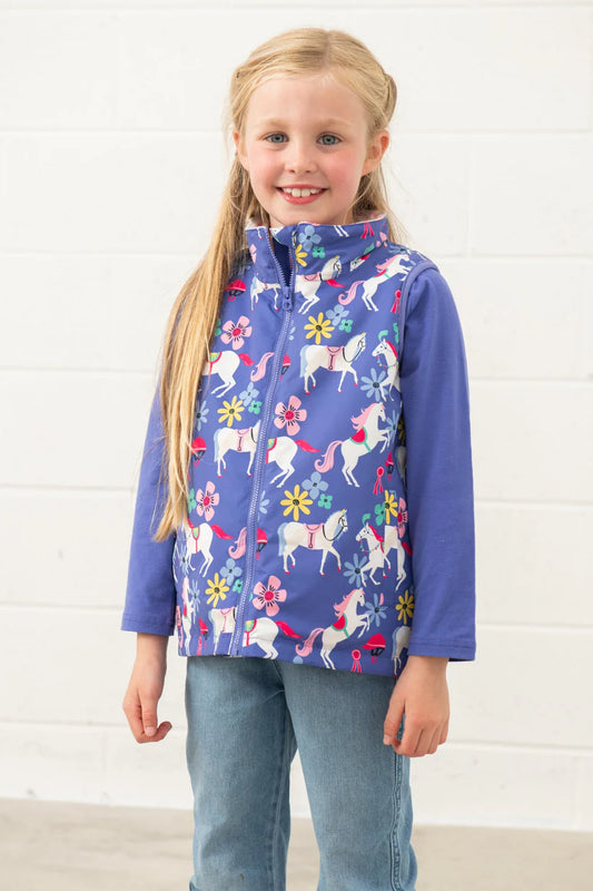 Lighthouse Children's Alex Gilet - Horse Print