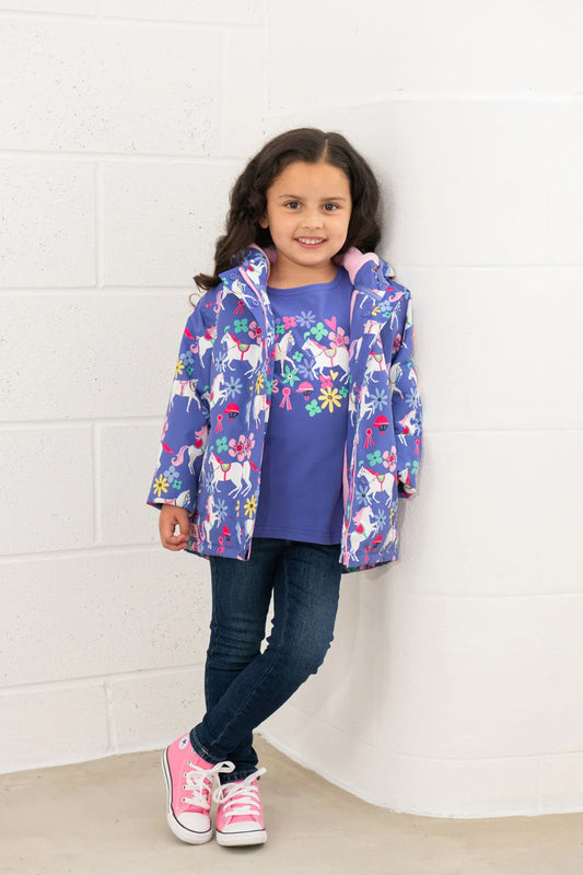 Lighthouse Girls Freya Coat - Horse Print