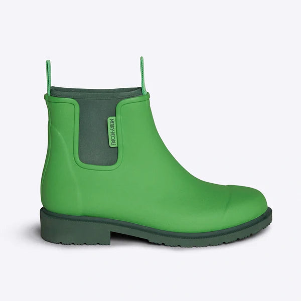 Merry People Bobbi Grasshopper Green Ankle Wellington Boot