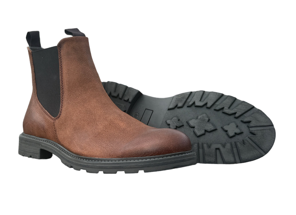 Mens Norton Chelsea Cognac Leather Boots - Non Safety