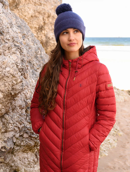 Lighthouse Laurel Coat in Red