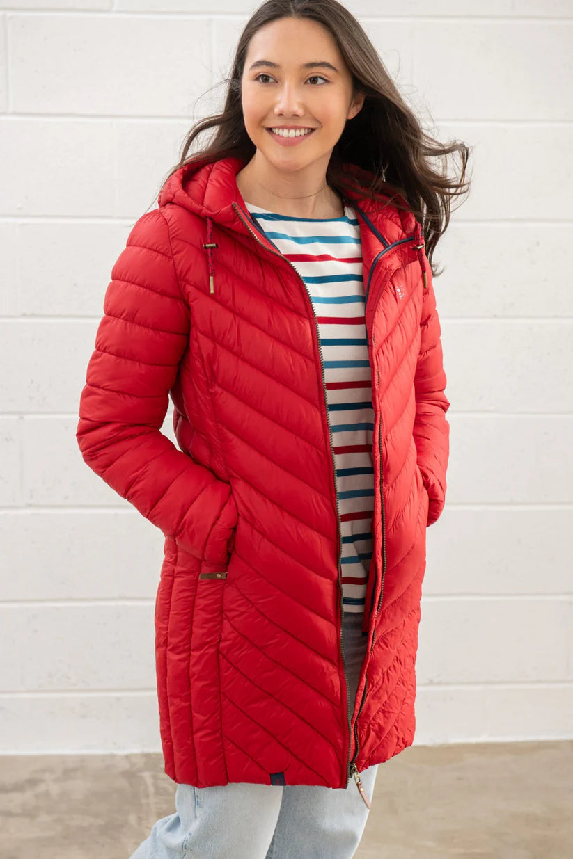 Lighthouse Laurel Coat in Red