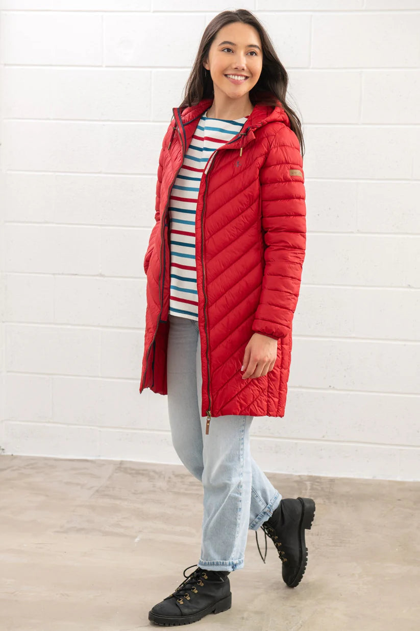 Lighthouse Laurel Coat in Red