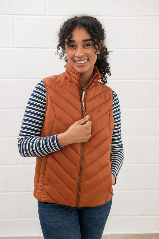 Lighthouse Laurel Gilet in Rust