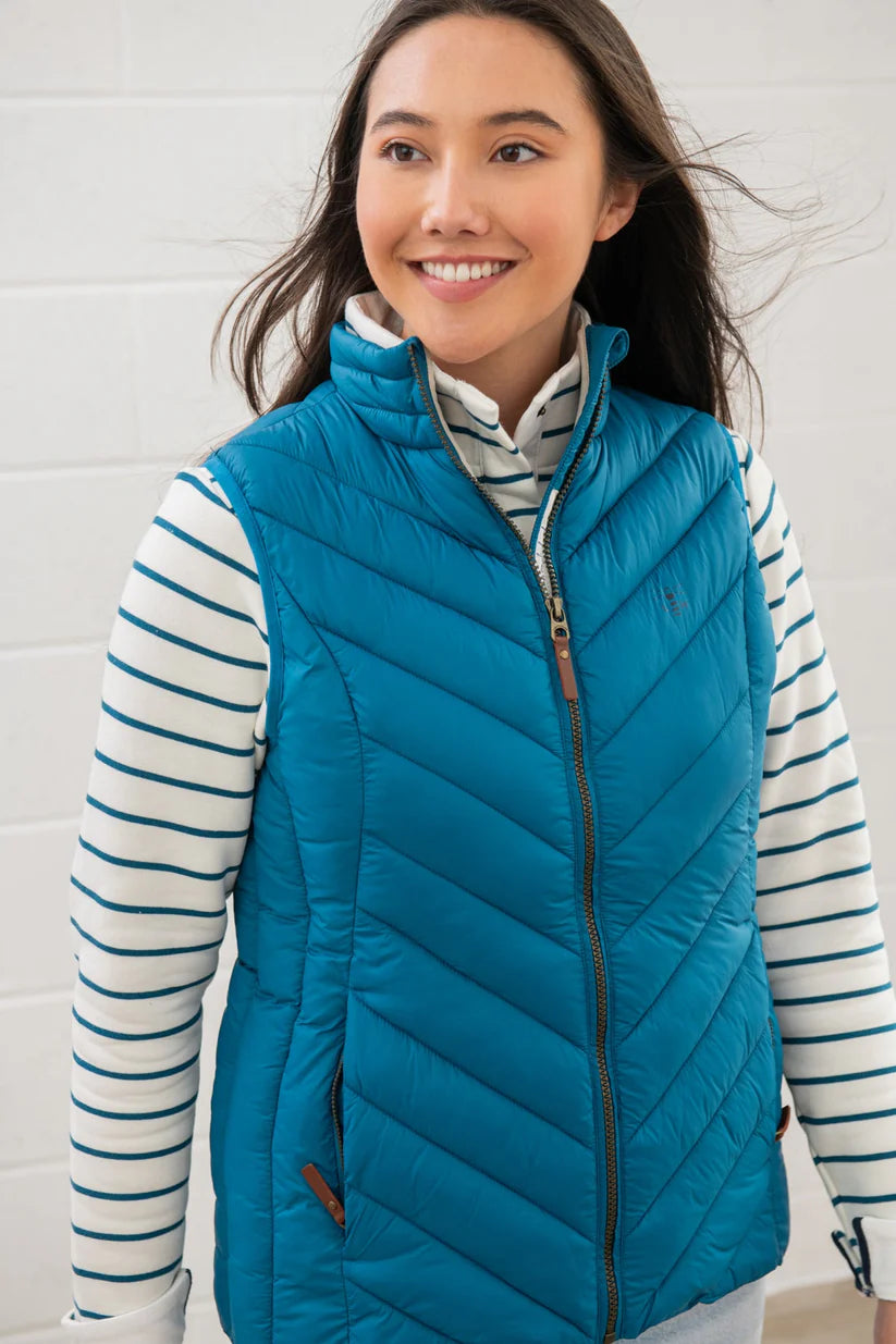 Lighthouse Laurel Gilet in Teal