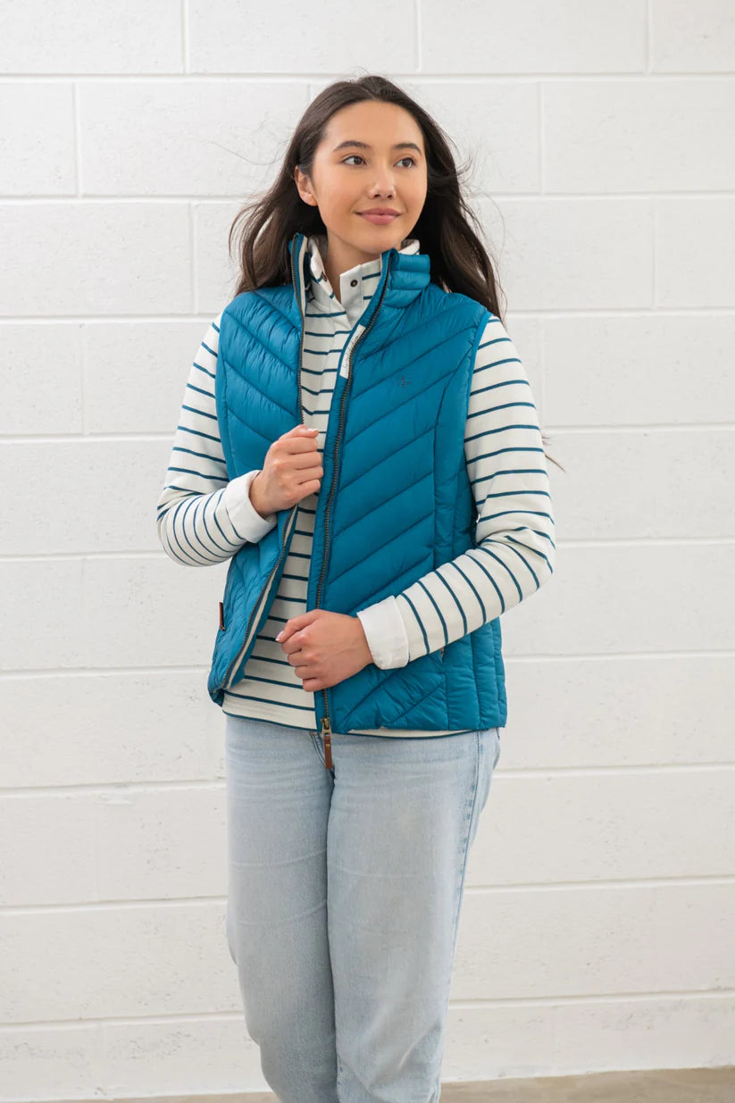 Lighthouse Laurel Gilet in Teal