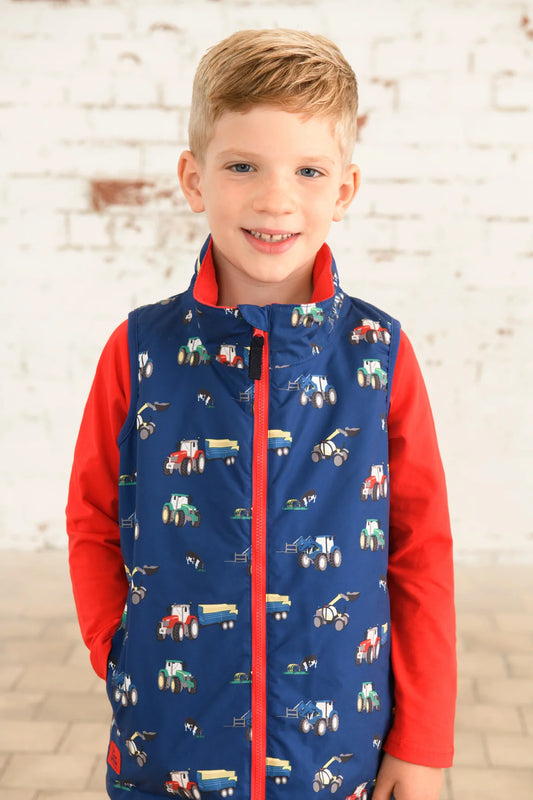 Lighthouse Children's Alex Gilet - Navy Blue Tractor