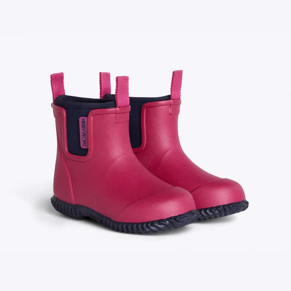 Merry People Bobbi Magenta & Navy Kids Wellington Boot