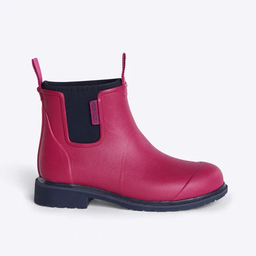 Merry People Bobbi Magenta & Navy Ankle Wellington Boot