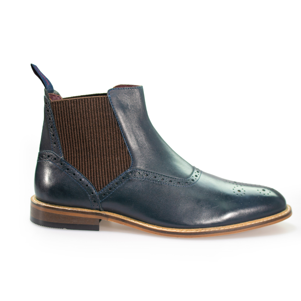 HOUSE OF CAVANI MORIARTY NAVY CHELSEA BOOTS
