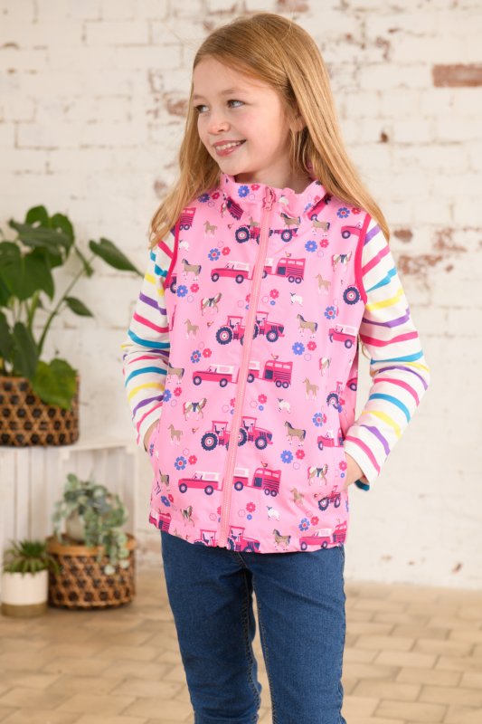 Lighthouse Children's Alex Gilet - Blush Pink Farm