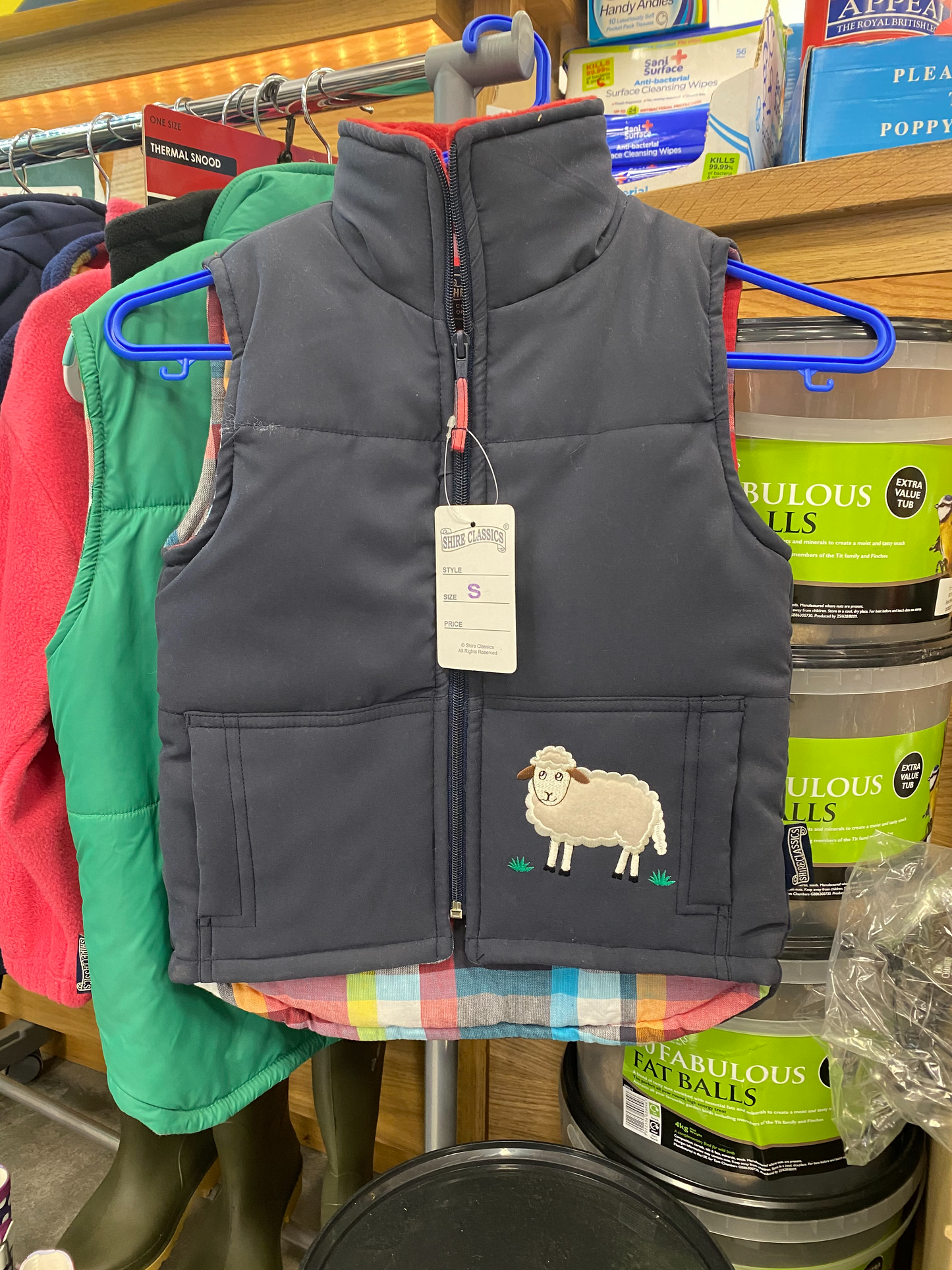 Boys' Sheep Gilly Navy Padded Bodywarmer