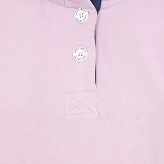 Lazy Jacks Ladies 1/4 button sweatshirt rose - LJ5