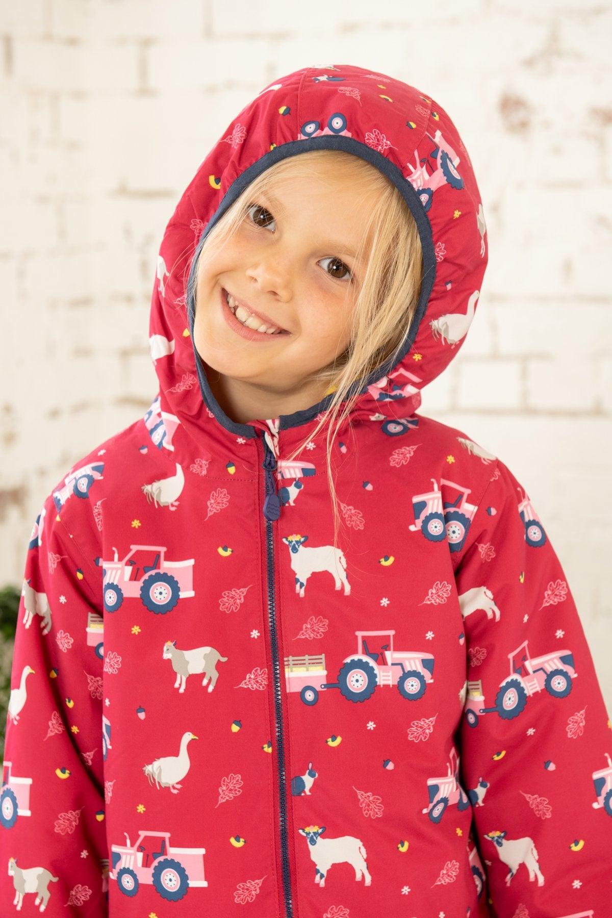 Lighthouse Girls Amelia Pink Farm Life Coat