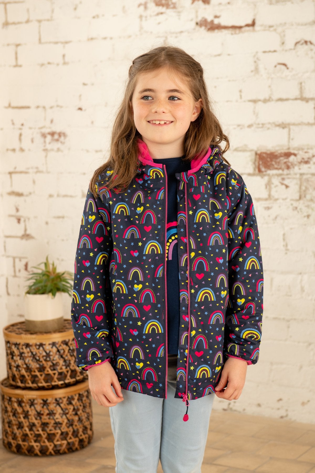 Girls on sale rainbow coat