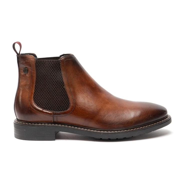 BASE LONDON SEYMOUR WASHED BROWN CHELSEA BOOTS @ MILLS COUNTRY STORE
