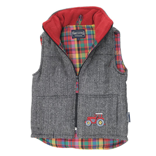 Boys' Red Tractor Gilly Brown Tweed Bodywarmer
