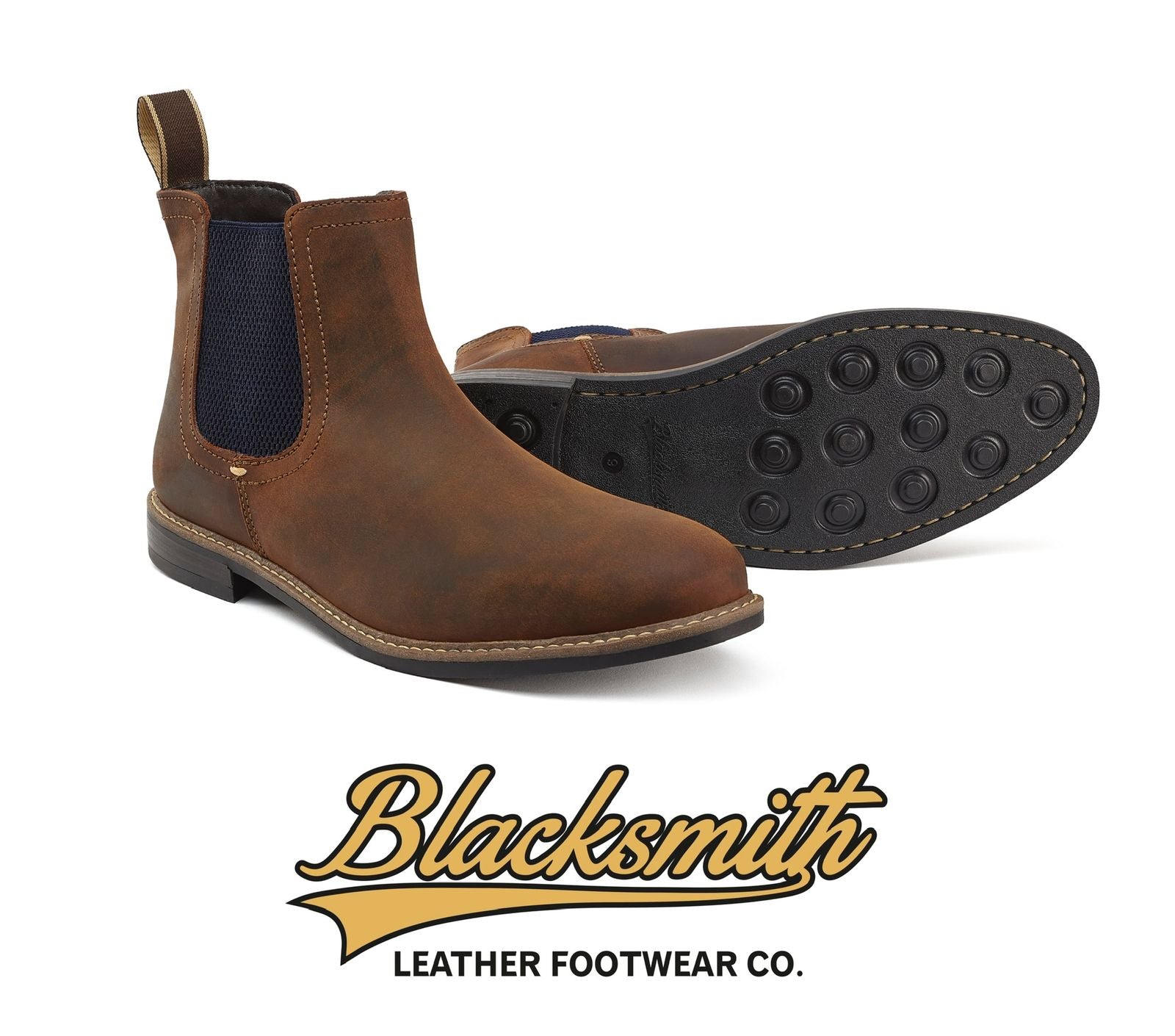 Blacksmith Waxed Tan Chelsea Dealer Boots ME M008