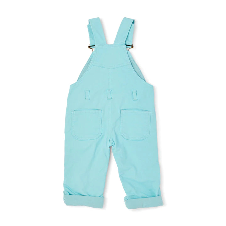 Dotty Dungarees in Mint Denim