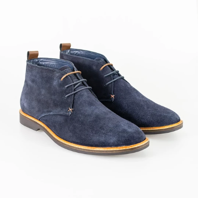 House of Cavani Sahara Suede Boots in Navy