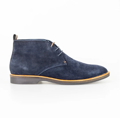 House of Cavani Sahara Suede Boots in Navy