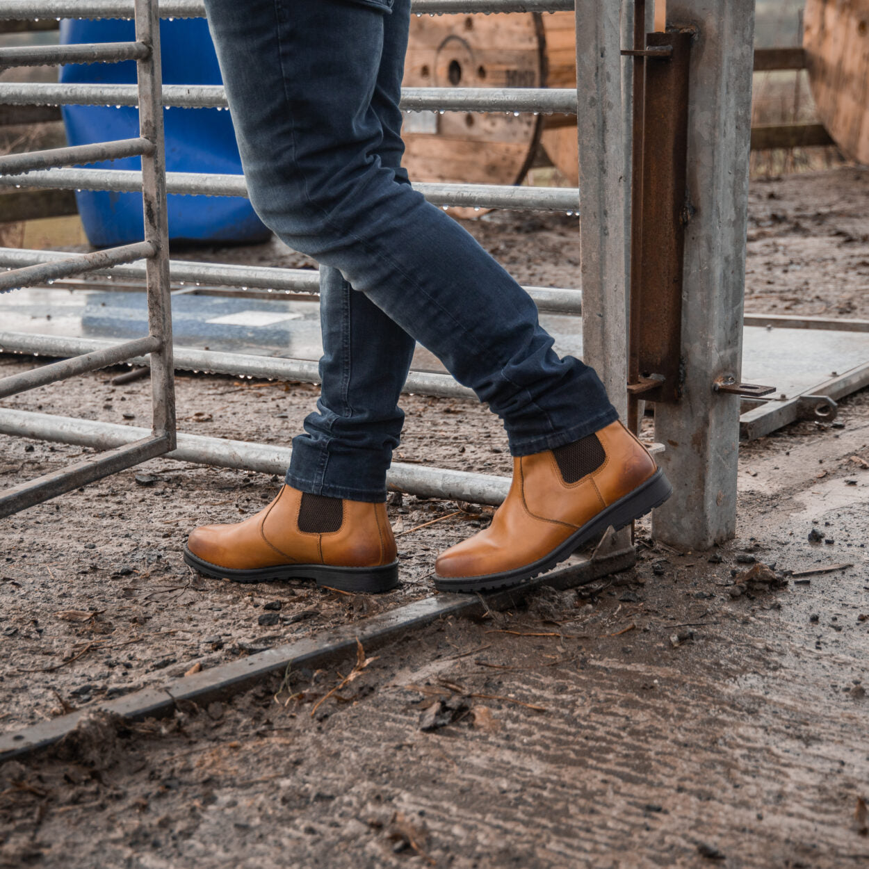 Mens boots shop tan leather