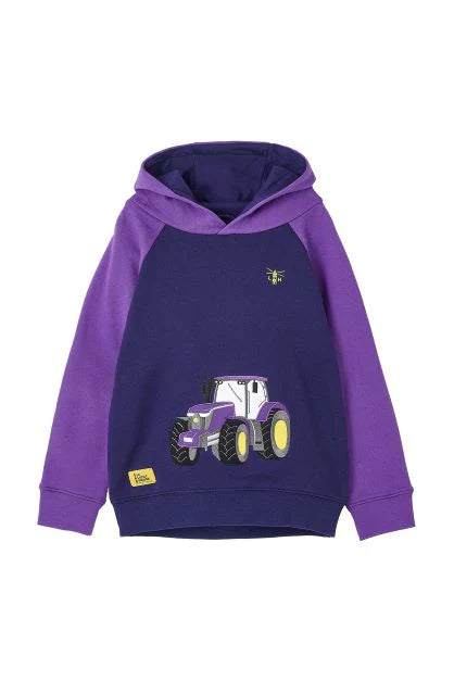 Lighthouse Jill Hoodie with Purple Tractor Applique