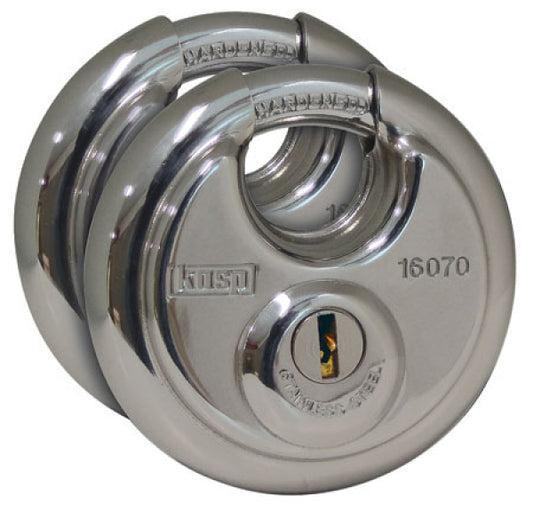 KASP HIGH SECURITY STAINLESS STEEL PADLOCK - TWIN PACK - K16070D2