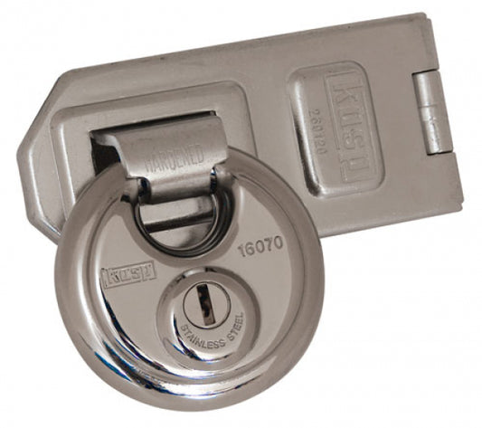 KASP HIGH SECURITY STAINLESS STEEL - DISC PADLOCK & HASP- K16070D260