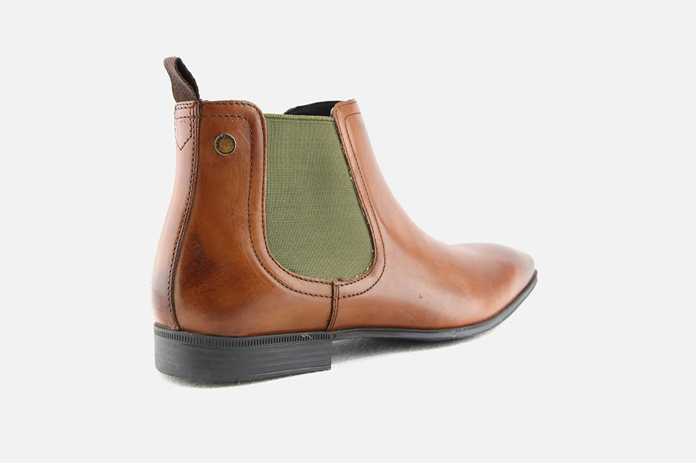 Base London Weaver in Washed Tan Chelsea Boot