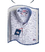 Surfcar Shirt Milan Cotton Blue & Grey Floral - 202011