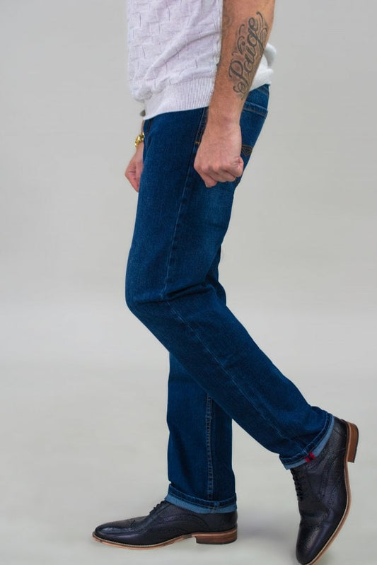 Cavani Milano Stonewash Stretch Denim Jeans
