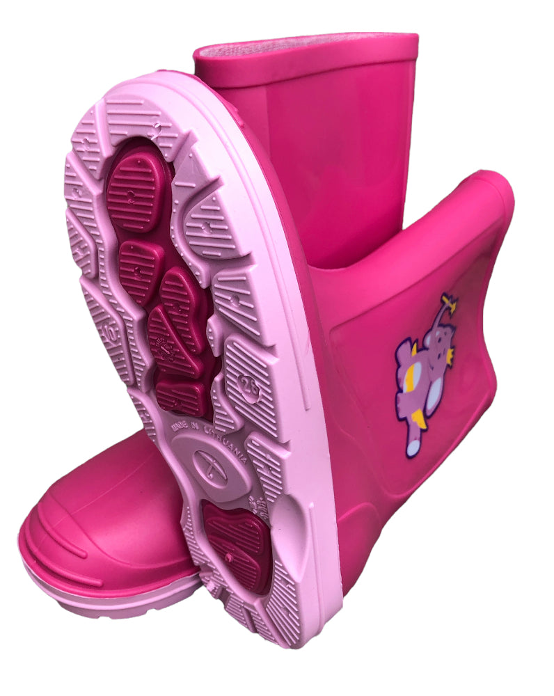 Bluestack Toddler / Kids Pink Elephant PVC Wellingtons / Wellies @millscountrystore.com