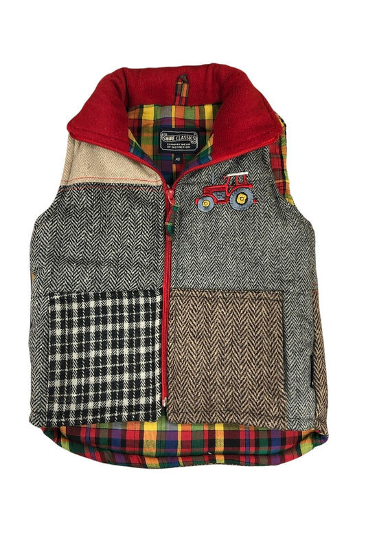 Boys Tractor Tweed Body Warmer