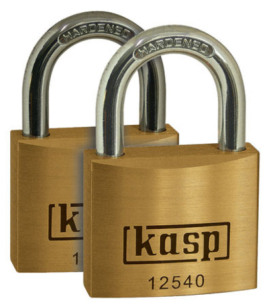 KASP HIGH SECURITY PREMIUM BRASS PADLOCK - 2 Pack - K12540D2