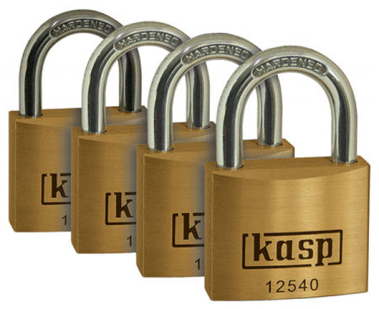 KASP HIGH SECURITY PREMIUM BRASS PADLOCK - 4 Pack - K12540D4